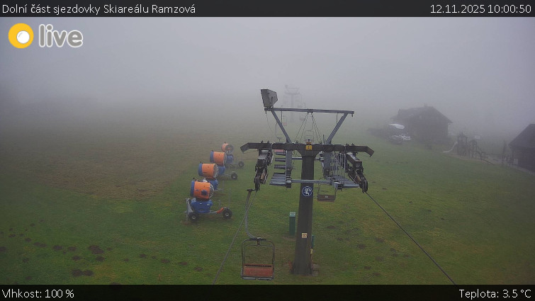 Horské atrakce Ramzová - Dolní část sjezdovky Skiareálu Ramzová - 12.11.2025 v 10:00