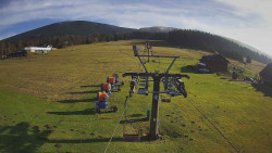 Dolní část sjezdovky Skiareálu Ramzová