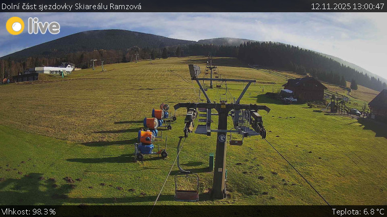 Horské atrakce Ramzová - Dolní část sjezdovky Skiareálu Ramzová - 12.11.2025 v 13:00