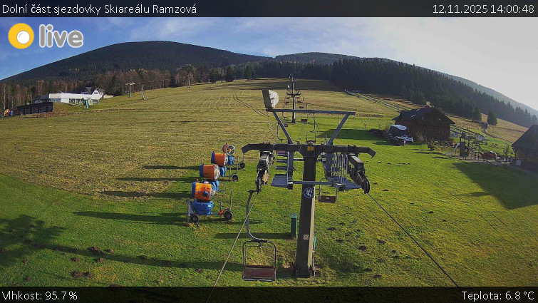 Horské atrakce Ramzová - Dolní část sjezdovky Skiareálu Ramzová - 12.11.2025 v 14:00