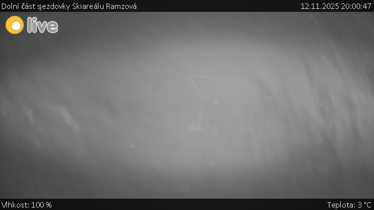 Horské atrakce Ramzová - Dolní část sjezdovky Skiareálu Ramzová - 12.11.2025 v 20:00
