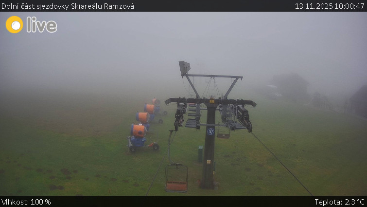 Horské atrakce Ramzová - Dolní část sjezdovky Skiareálu Ramzová - 13.11.2025 v 10:00