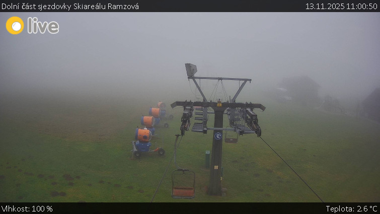 Horské atrakce Ramzová - Dolní část sjezdovky Skiareálu Ramzová - 13.11.2025 v 11:00