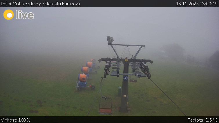 Horské atrakce Ramzová - Dolní část sjezdovky Skiareálu Ramzová - 13.11.2025 v 13:00