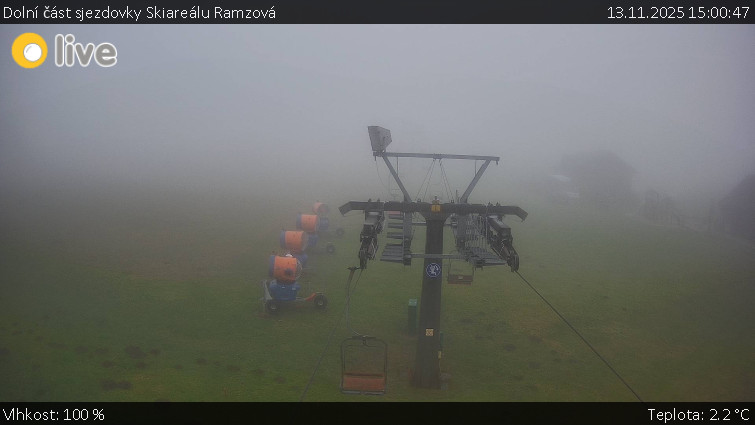 Horské atrakce Ramzová - Dolní část sjezdovky Skiareálu Ramzová - 13.11.2025 v 15:00
