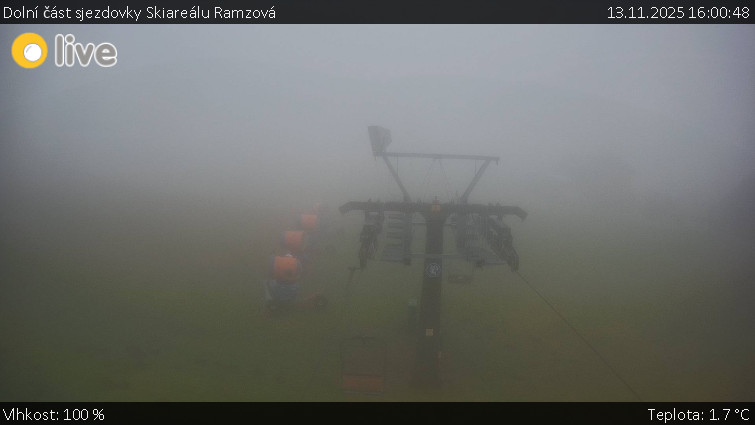 Horské atrakce Ramzová - Dolní část sjezdovky Skiareálu Ramzová - 13.11.2025 v 16:00