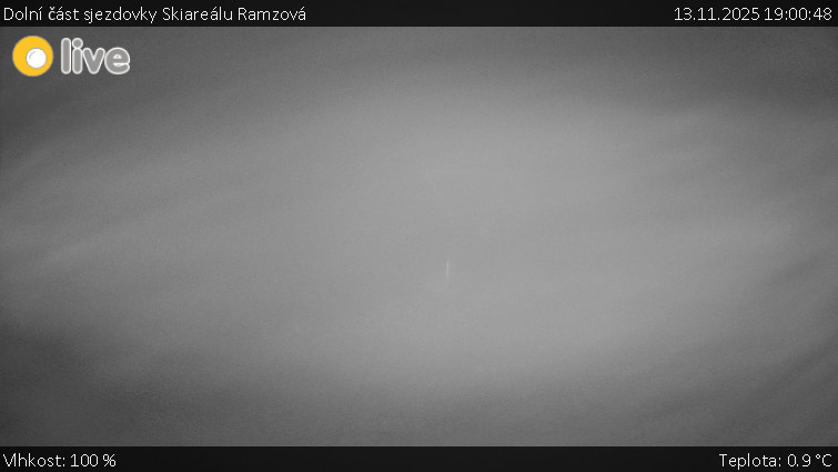 Horské atrakce Ramzová - Dolní část sjezdovky Skiareálu Ramzová - 13.11.2025 v 19:00