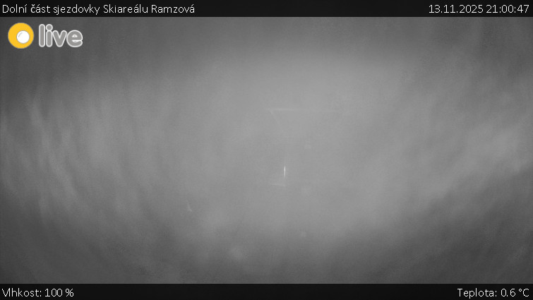 Horské atrakce Ramzová - Dolní část sjezdovky Skiareálu Ramzová - 13.11.2025 v 21:00