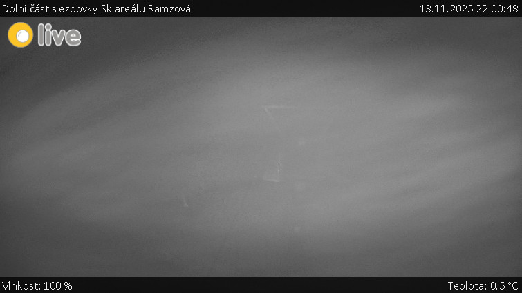 Horské atrakce Ramzová - Dolní část sjezdovky Skiareálu Ramzová - 13.11.2025 v 22:00