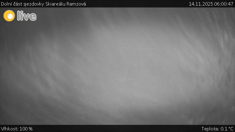 Horské atrakce Ramzová - Dolní část sjezdovky Skiareálu Ramzová - 14.11.2025 v 06:00