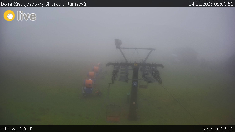 Horské atrakce Ramzová - Dolní část sjezdovky Skiareálu Ramzová - 14.11.2025 v 09:00