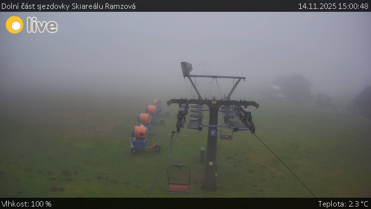 Horské atrakce Ramzová - Dolní část sjezdovky Skiareálu Ramzová - 14.11.2025 v 15:00