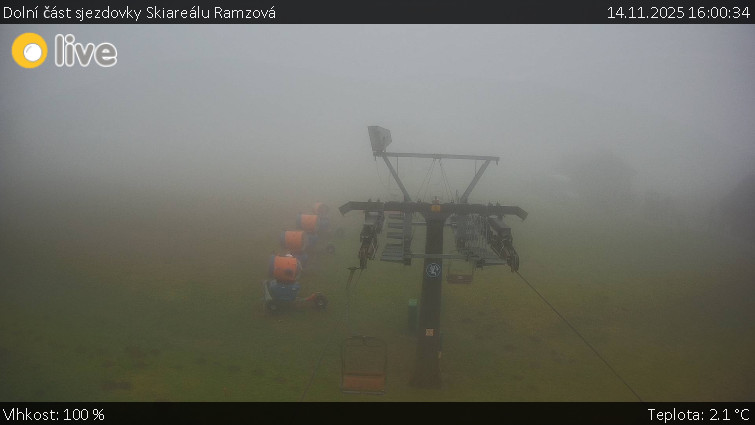 Horské atrakce Ramzová - Dolní část sjezdovky Skiareálu Ramzová - 14.11.2025 v 16:00