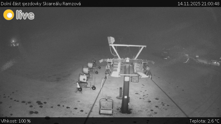 Horské atrakce Ramzová - Dolní část sjezdovky Skiareálu Ramzová - 14.11.2025 v 21:00