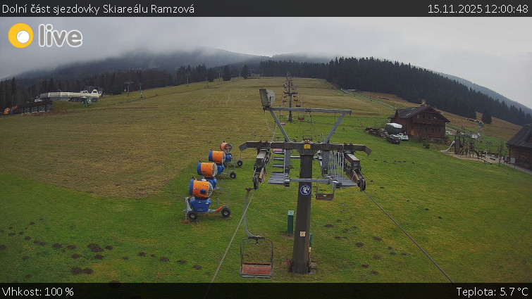 Horské atrakce Ramzová - Dolní část sjezdovky Skiareálu Ramzová - 15.11.2025 v 12:00