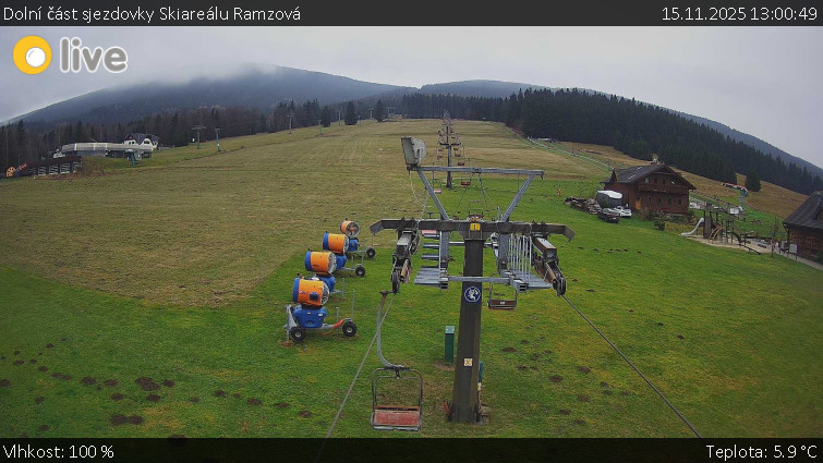 Horské atrakce Ramzová - Dolní část sjezdovky Skiareálu Ramzová - 15.11.2025 v 13:00