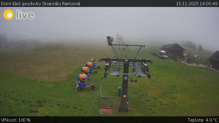 Horské atrakce Ramzová - Dolní část sjezdovky Skiareálu Ramzová - 15.11.2025 v 14:00