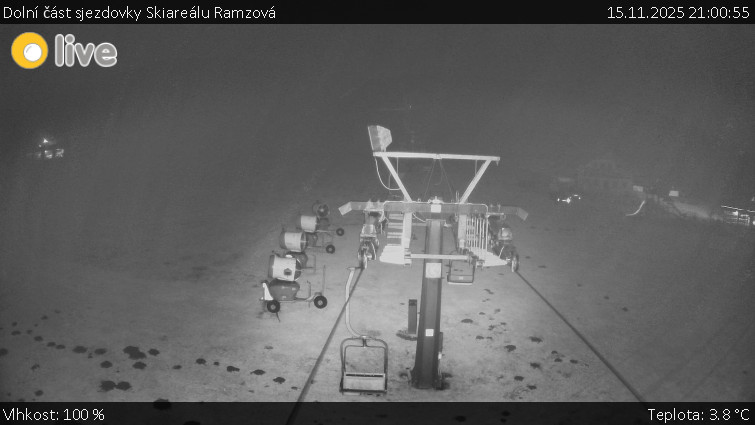Horské atrakce Ramzová - Dolní část sjezdovky Skiareálu Ramzová - 15.11.2025 v 21:00