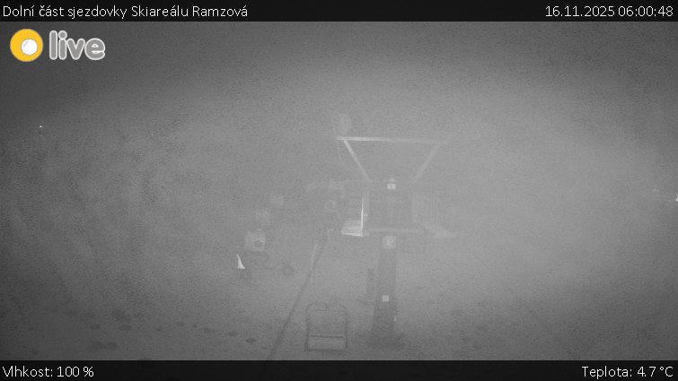 Horské atrakce Ramzová - Dolní část sjezdovky Skiareálu Ramzová - 16.11.2025 v 06:00