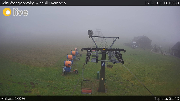 Horské atrakce Ramzová - Dolní část sjezdovky Skiareálu Ramzová - 16.11.2025 v 08:00