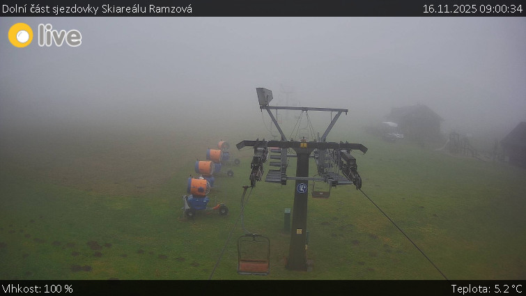 Horské atrakce Ramzová - Dolní část sjezdovky Skiareálu Ramzová - 16.11.2025 v 09:00