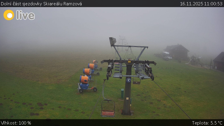 Horské atrakce Ramzová - Dolní část sjezdovky Skiareálu Ramzová - 16.11.2025 v 11:00