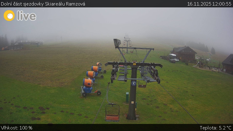 Horské atrakce Ramzová - Dolní část sjezdovky Skiareálu Ramzová - 16.11.2025 v 12:00
