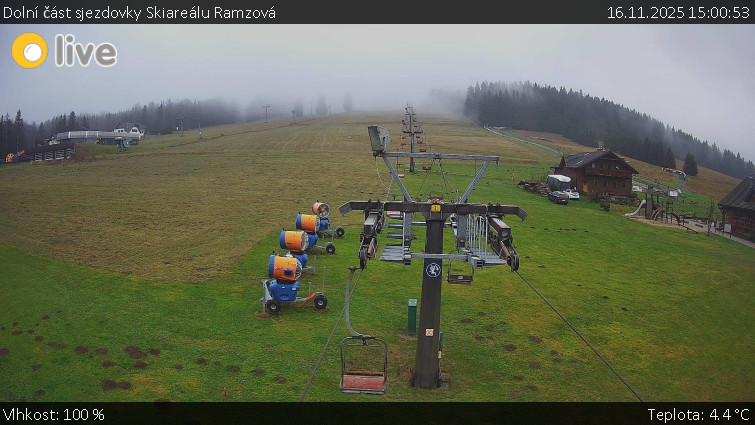 Horské atrakce Ramzová - Dolní část sjezdovky Skiareálu Ramzová - 16.11.2025 v 15:00
