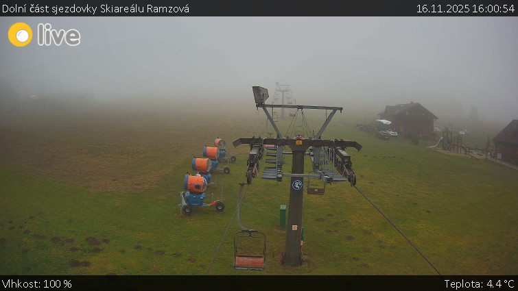 Horské atrakce Ramzová - Dolní část sjezdovky Skiareálu Ramzová - 16.11.2025 v 16:00