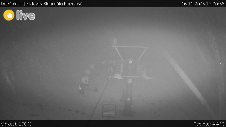 Horské atrakce Ramzová - Dolní část sjezdovky Skiareálu Ramzová - 16.11.2025 v 17:00