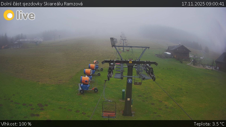 Horské atrakce Ramzová - Dolní část sjezdovky Skiareálu Ramzová - 17.11.2025 v 09:00
