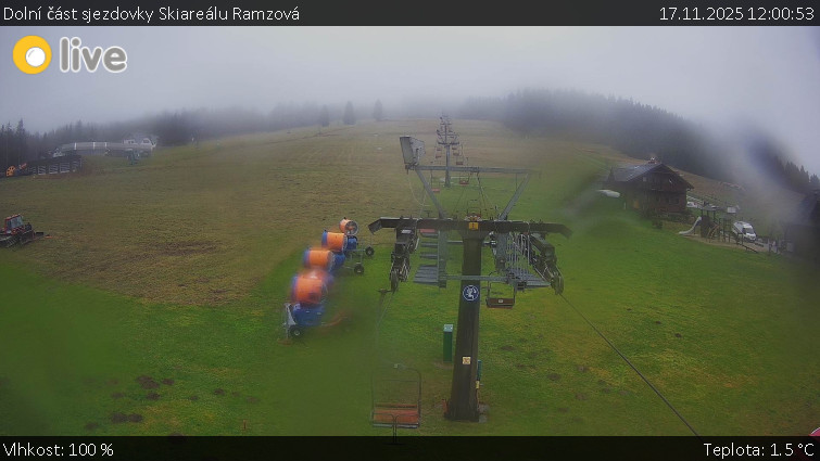 Horské atrakce Ramzová - Dolní část sjezdovky Skiareálu Ramzová - 17.11.2025 v 12:00