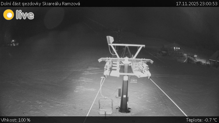 Horské atrakce Ramzová - Dolní část sjezdovky Skiareálu Ramzová - 17.11.2025 v 23:00