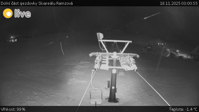 Horské atrakce Ramzová - Dolní část sjezdovky Skiareálu Ramzová - 18.11.2025 v 03:00