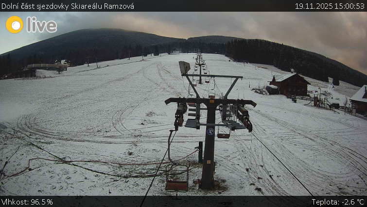 Horské atrakce Ramzová - Dolní část sjezdovky Skiareálu Ramzová - 19.11.2025 v 15:00