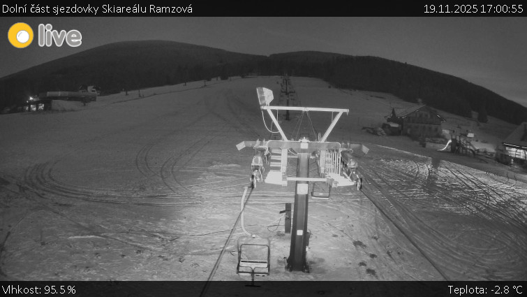 Horské atrakce Ramzová - Dolní část sjezdovky Skiareálu Ramzová - 19.11.2025 v 17:00