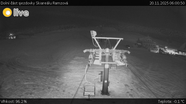 Horské atrakce Ramzová - Dolní část sjezdovky Skiareálu Ramzová - 20.11.2025 v 06:00