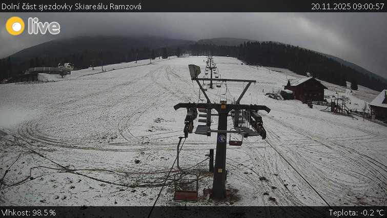 Horské atrakce Ramzová - Dolní část sjezdovky Skiareálu Ramzová - 20.11.2025 v 09:00