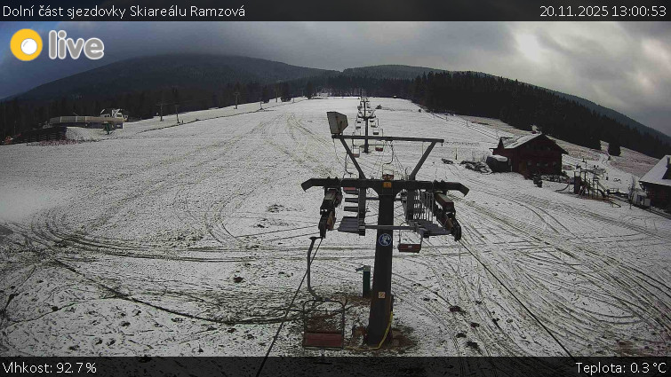 Horské atrakce Ramzová - Dolní část sjezdovky Skiareálu Ramzová - 20.11.2025 v 13:00