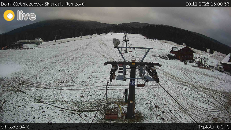 Horské atrakce Ramzová - Dolní část sjezdovky Skiareálu Ramzová - 20.11.2025 v 15:00