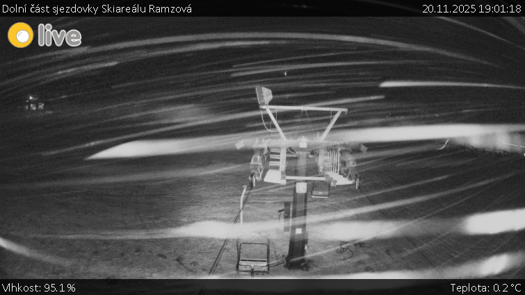 Horské atrakce Ramzová - Dolní část sjezdovky Skiareálu Ramzová - 20.11.2025 v 19:01