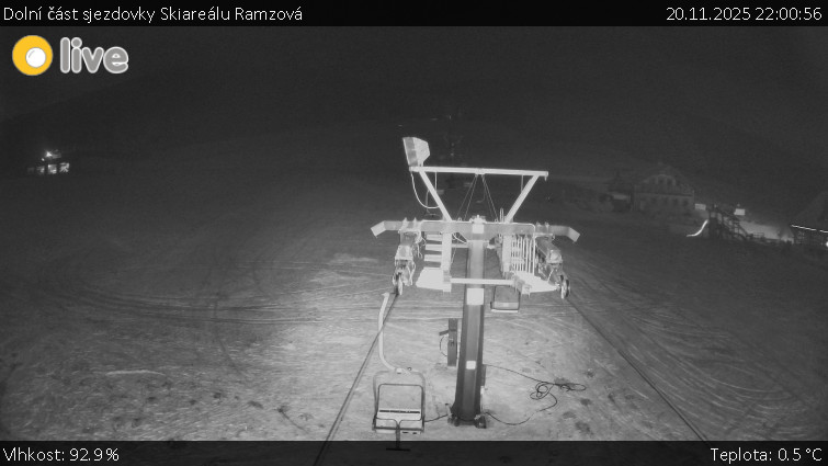 Horské atrakce Ramzová - Dolní část sjezdovky Skiareálu Ramzová - 20.11.2025 v 22:00