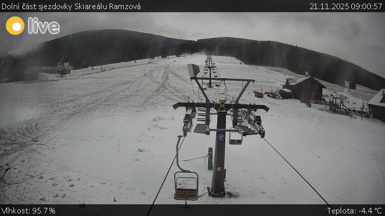 Horské atrakce Ramzová - Dolní část sjezdovky Skiareálu Ramzová - 21.11.2025 v 09:00