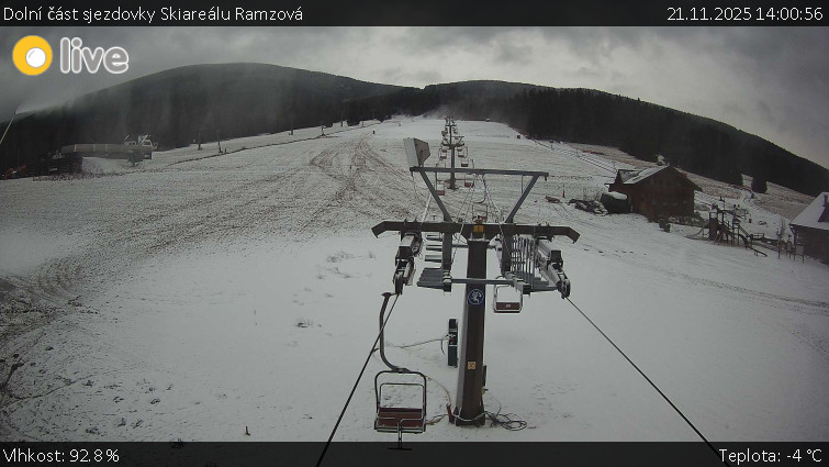 Horské atrakce Ramzová - Dolní část sjezdovky Skiareálu Ramzová - 21.11.2025 v 14:00