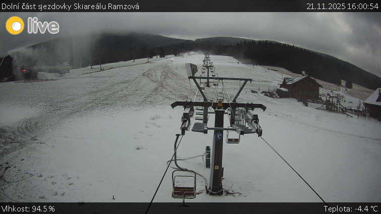 Horské atrakce Ramzová - Dolní část sjezdovky Skiareálu Ramzová - 21.11.2025 v 16:00