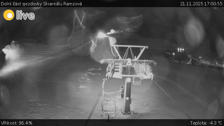 Horské atrakce Ramzová - Dolní část sjezdovky Skiareálu Ramzová - 21.11.2025 v 17:00