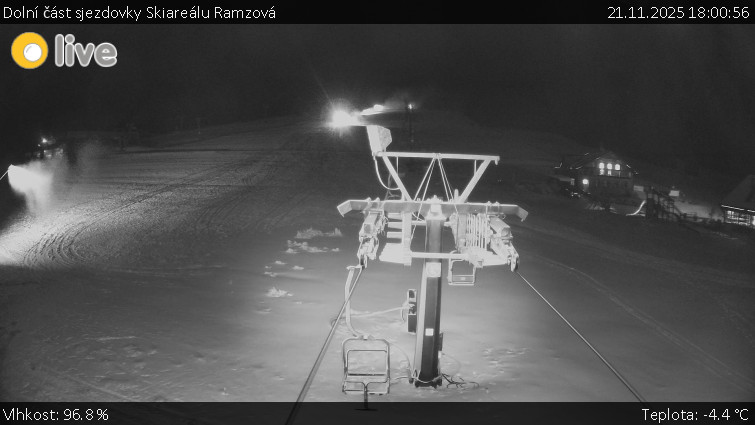 Horské atrakce Ramzová - Dolní část sjezdovky Skiareálu Ramzová - 21.11.2025 v 18:00