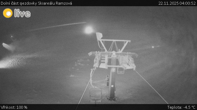Horské atrakce Ramzová - Dolní část sjezdovky Skiareálu Ramzová - 22.11.2025 v 04:00