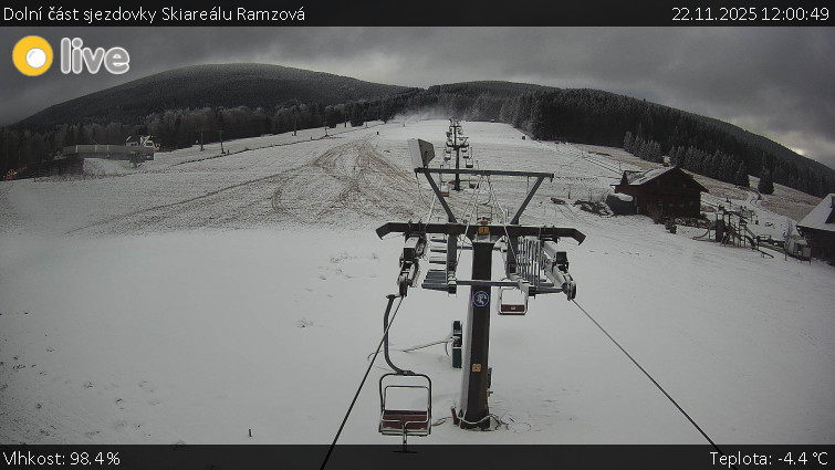 Horské atrakce Ramzová - Dolní část sjezdovky Skiareálu Ramzová - 22.11.2025 v 12:00