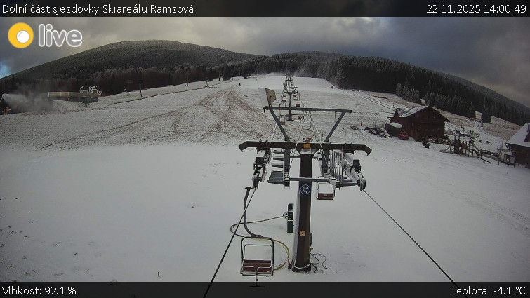 Horské atrakce Ramzová - Dolní část sjezdovky Skiareálu Ramzová - 22.11.2025 v 14:00